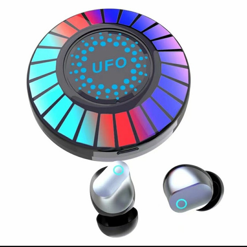 ایرپاد خفن مدل k90 هندزفری بلوتوثی گیمینگ Ufo طرح سفینه فضایی Rgb