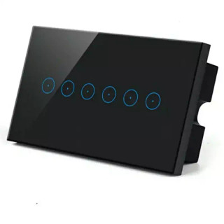 کلید لمسی هوشمند 6 پل tuya wifi با قوطی نصب کلید شش پل