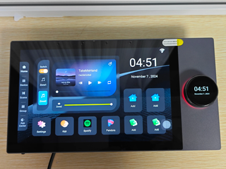 تاچ پنل هوشمند 10 اینچ ۴ کاناله هاب گتوی زیگبی ۴ اسپیکر hub zigbee gateway اندروید کنترل پنل مرکزی tuya تویا ولوم دار هوشمند زیگبی 10 اینچی نسخه فول امپلی فایر دیواری