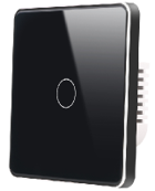 کلید هوشمند تک پل وایفای کرو تویا tuya wifi کلید هوشمند تکپل یک پل لمسی حاشیه متال ضد خش رنگ مشکی