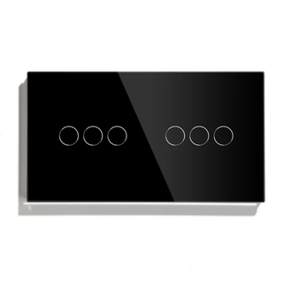 کلید هوشمند 6 پل زیگبی ZIGBEE کلید لمسی شش پل تویا زیگبی TUYA 10 آمپر دو فاز ورودی