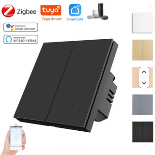 کلید هوشمند پیانویی 4 پل زیگبی رویه pc تویا zigbee tuya ضدخش فشاری پیانویی 10 امپر 4 پل
